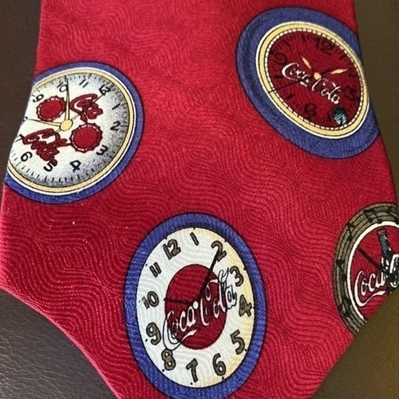 Vintage Coca-Cola clock tie - Picture 1 of 9
